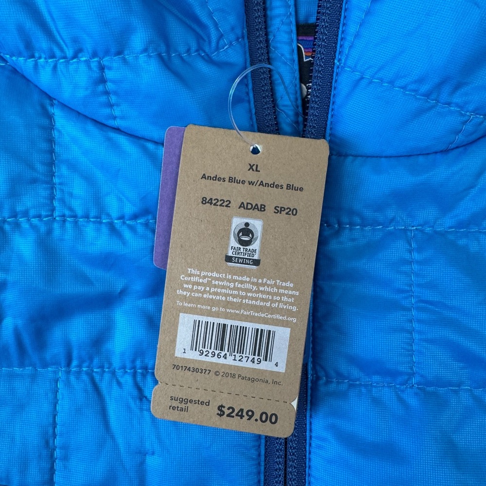 Patagonia Nano Puff Hoody Jacket Mens XL Andes Blue Outdoors Granola 84222 NWT - Picture 3 of 8
